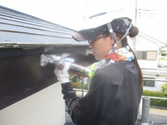防水処理中です