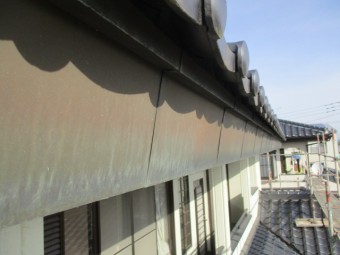 軒樋を撤去しました