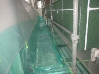 足場養生です