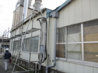 施工後の雨樋の状態です