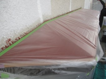 天板の養生をしました