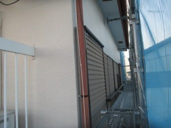 北面の養生剥がしが終了しました