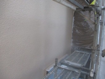 外壁の上塗りが終了しました