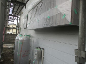 ガス周りの養生が終了しました