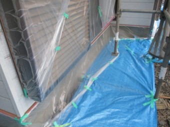 土間養生が終了しました