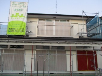 本日施工後の全景です。