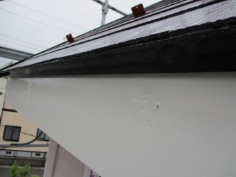 破風仕上げ塗り終了です