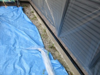 水切りの上塗りが終了しました