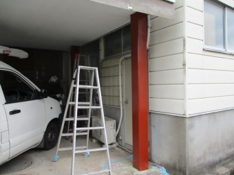 柱のさび止めが終了しました