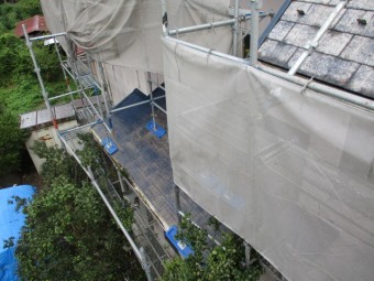下屋根の洗浄が終了しました