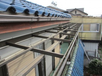 ベランダの波板を撤去しました