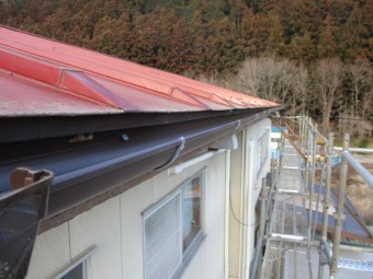 2階屋根の施工後の状態です