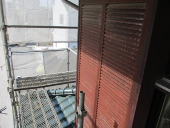 塗装箇所の戸袋です