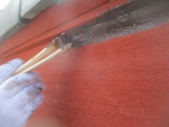 破風板のだめ込み中です