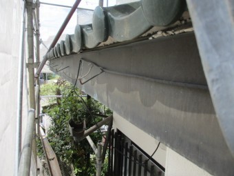 軒樋を撤去しました