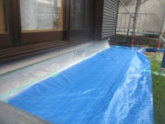土間養生をしました