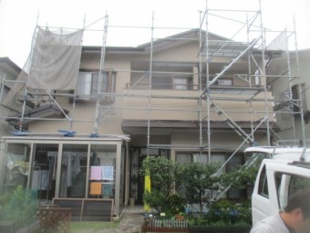 本日の施工前の全景です