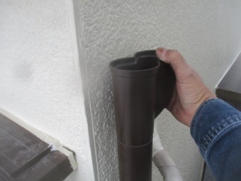 P管の取り付け中です