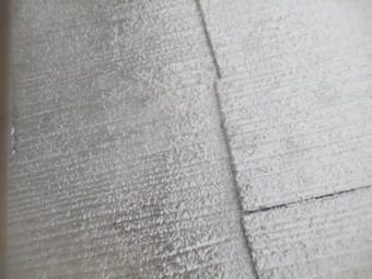 コロニアル屋根材の重ねの仕上がりです