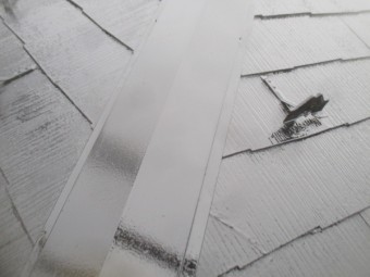 棟板金の仕上がり状態です