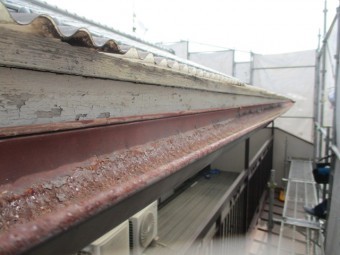 雨樋の破損箇所です