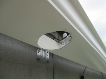 集水器の穴開けをしました