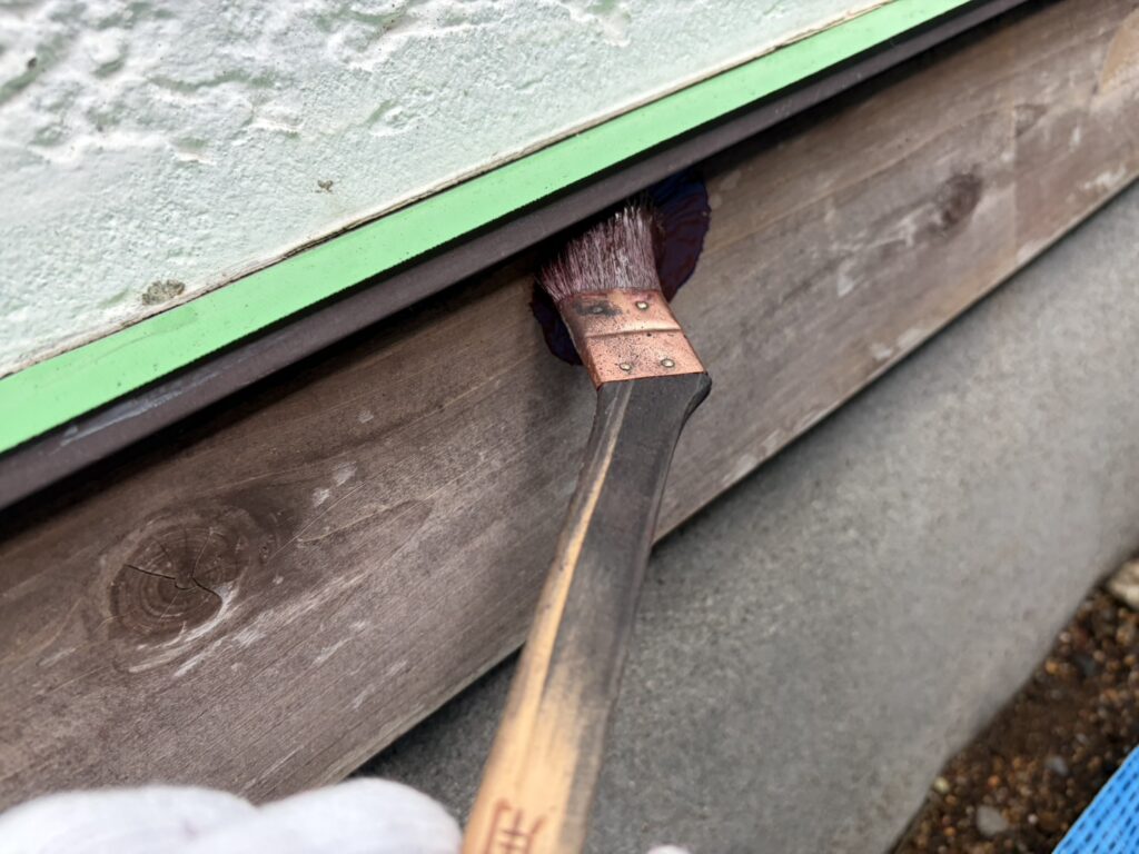 木部下塗り中