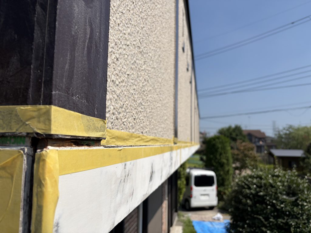 幕板まわりの養生