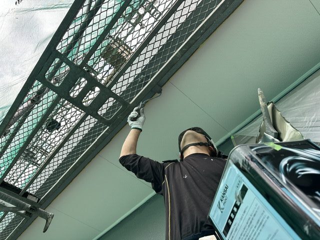 上塗り中