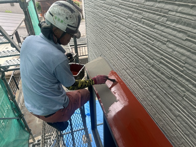 板金部の錆止め塗装で下地を強化