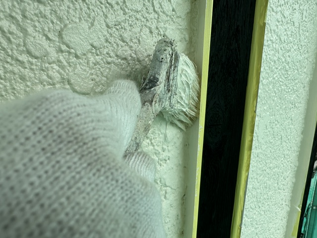 上塗り中
