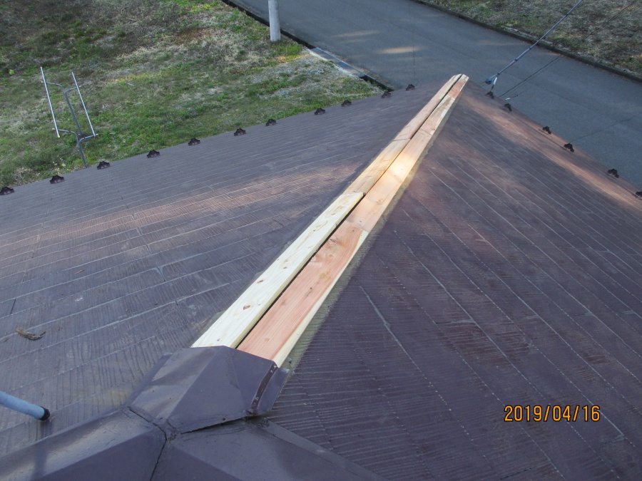 日光市ｓ様１階部分屋根、貫板施工