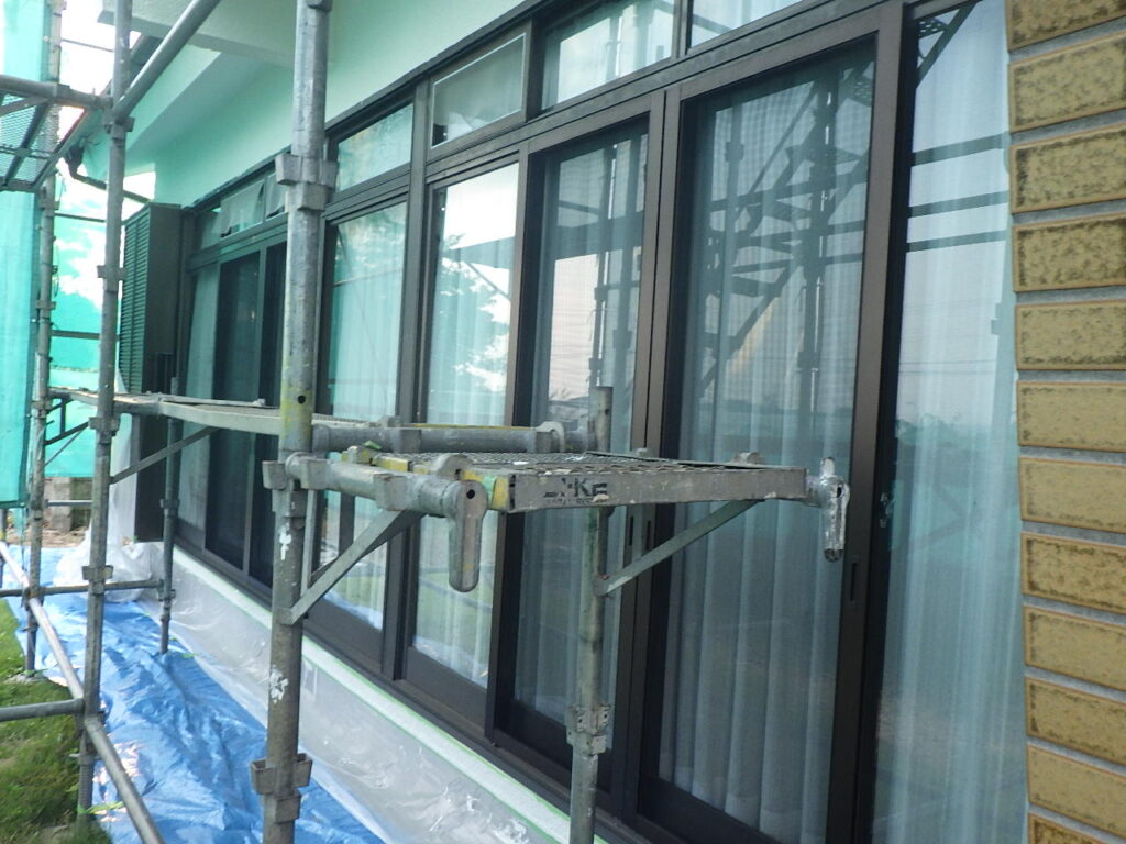 養生を外しました