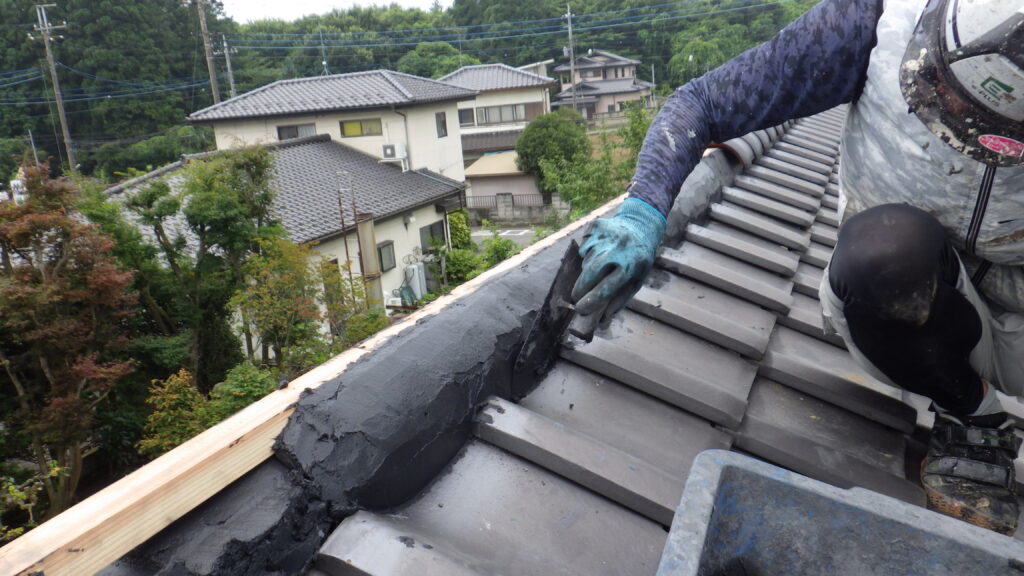 台面の成型中です