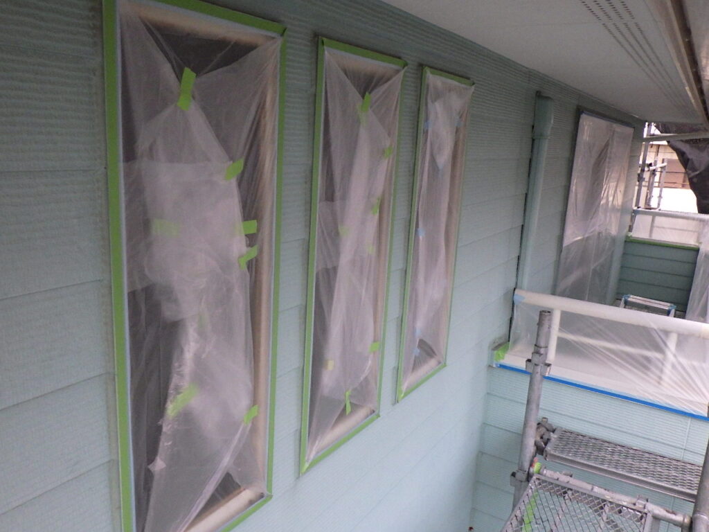 下塗り前の外壁の状態です