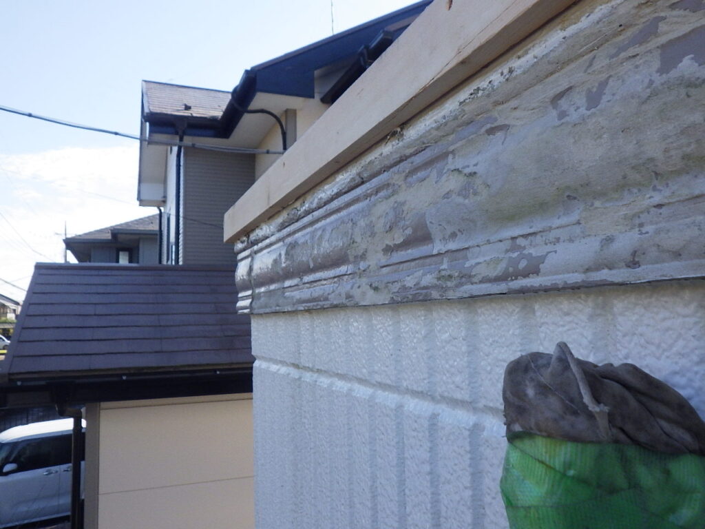 宇都宮市の笠木交換工事で幕板塗装をしました