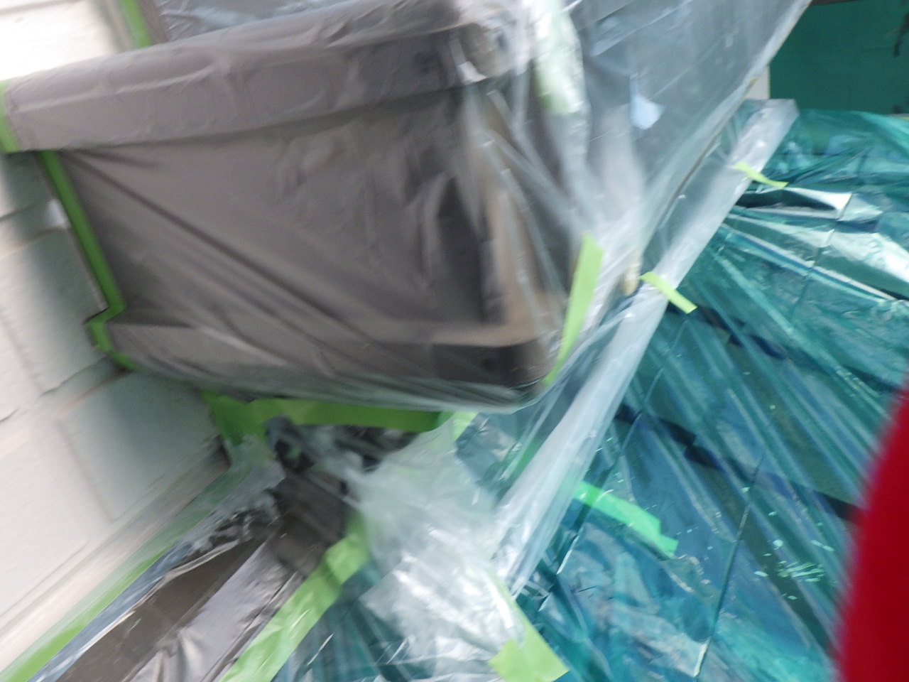 養生による保護作業