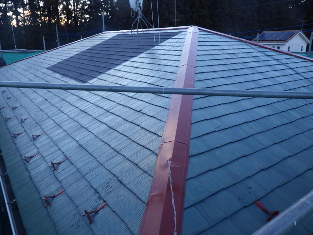 中塗り前の屋根の状態