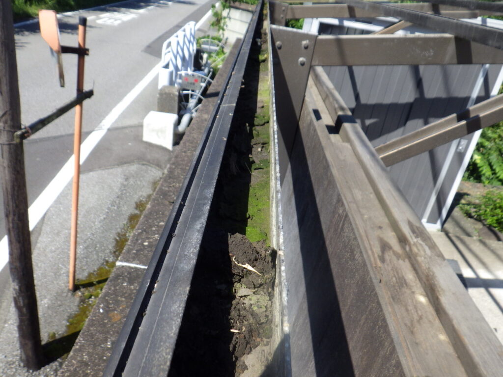 雨樋の清掃前です