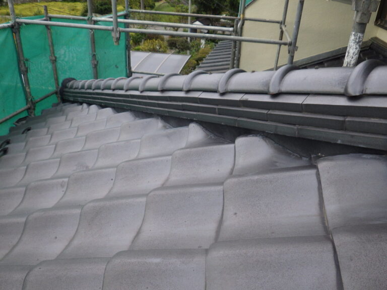 下屋根漆喰詰め増しが終了しました