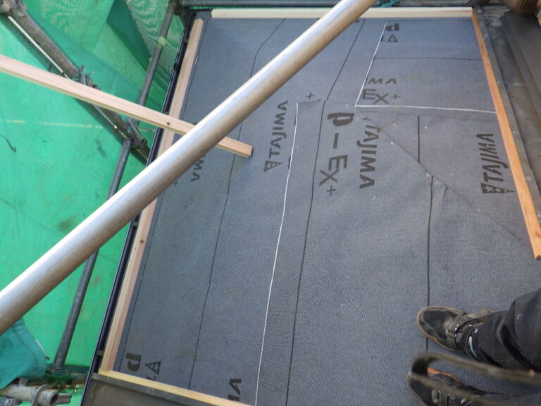 施工後の下屋根の状態です