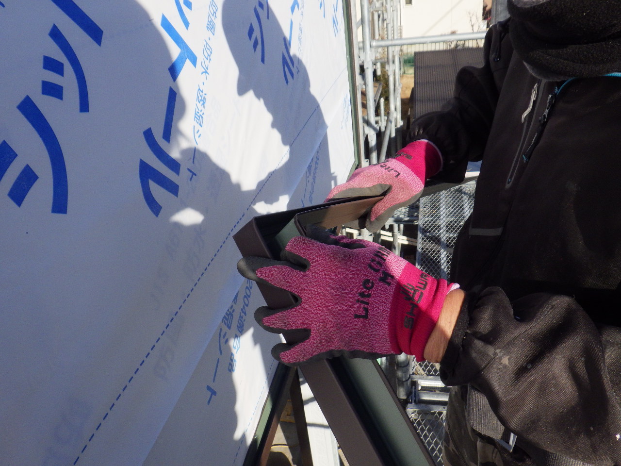 見切り縁の加工中です