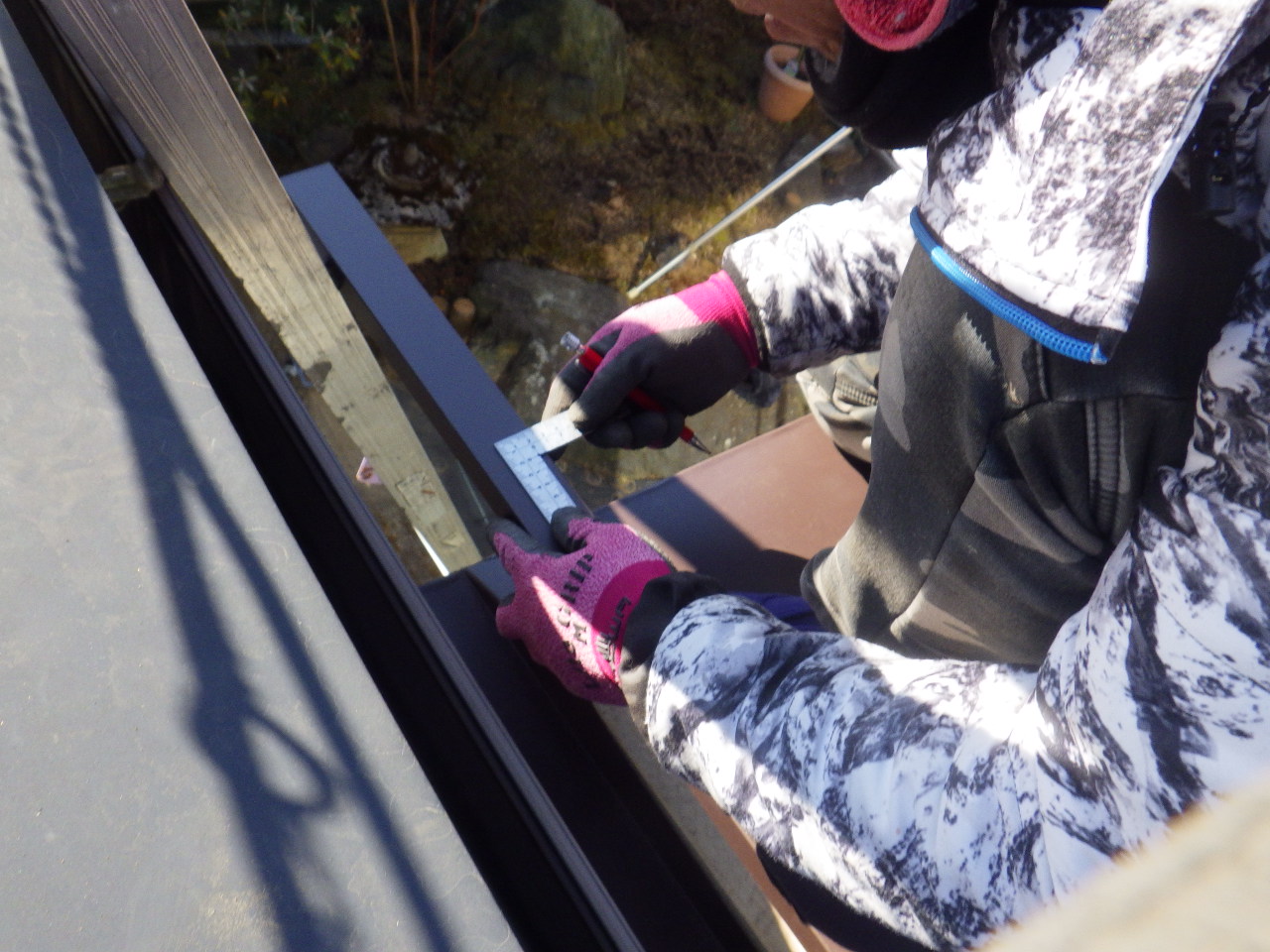 カッパの加工中です