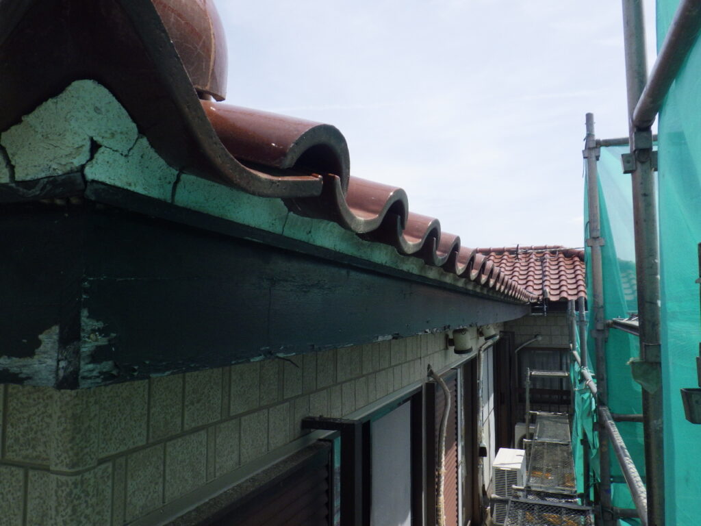 軒樋金具の撤去終了