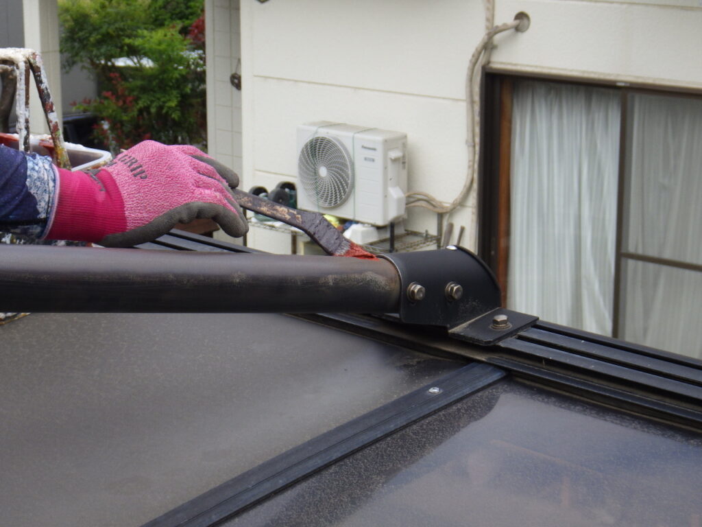 錆止め塗装中