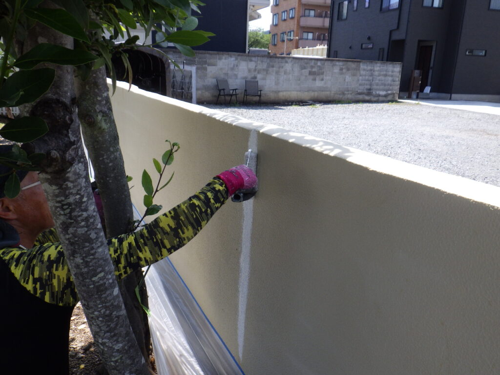 補修個所の模様付け