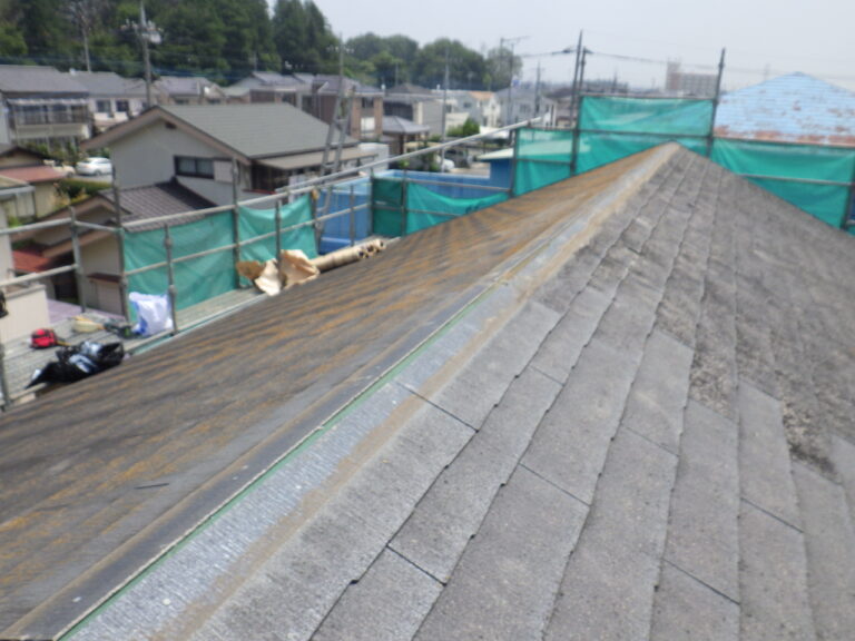 棟板金撤去終了