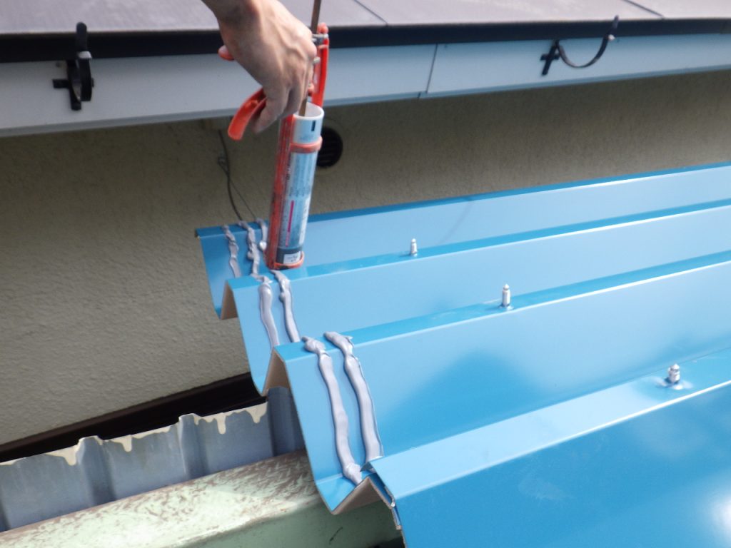 重なり部のコーキング