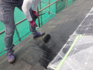 宇都宮市でスーパーシリコンルーフを使い屋根塗装を仕上げました