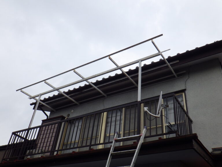 波板撤去後のテラス
